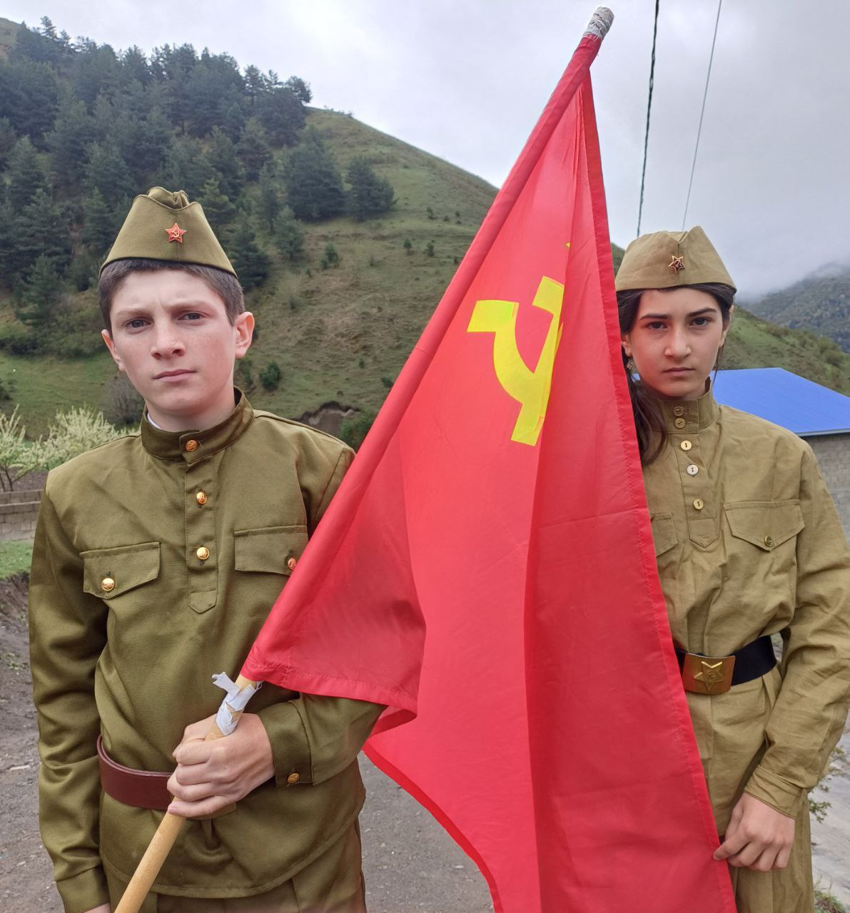 В нашей школе, как и по всей стране проходит акция &amp;quot;Знамя Победы &amp;quot;.